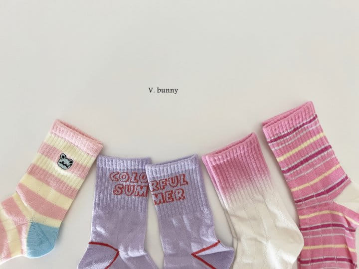 V Bunny - Korean Children Fashion - #discoveringself - Gra Socks Set - 5