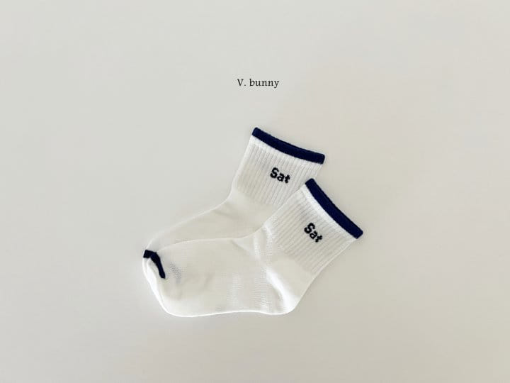 V Bunny - Korean Children Fashion - #fashionkids - A Week Socks Set - 9