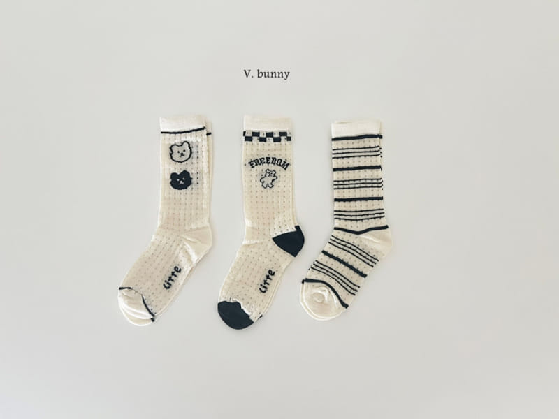 V Bunny - Korean Children Fashion - #kidsshorts - Freedom Socks Set