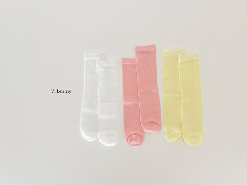 V Bunny - Korean Children Fashion - #kidsstore - Triple Socks Set - 3