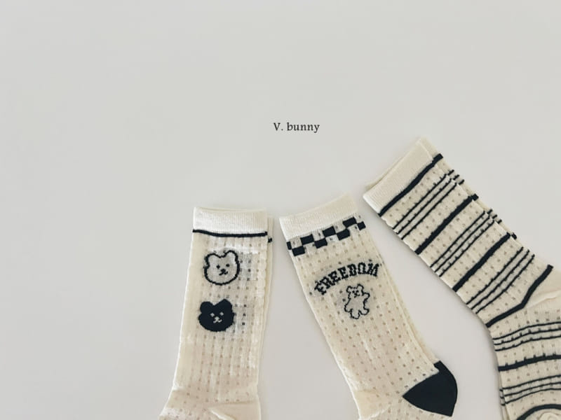 V Bunny - Korean Children Fashion - #kidzfashiontrend - Freedom Socks Set - 3