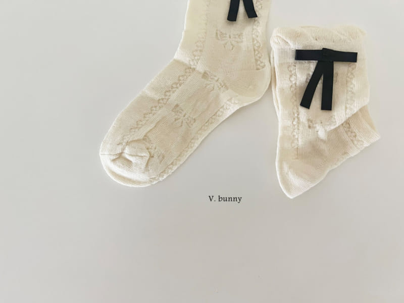 V Bunny - Korean Children Fashion - #prettylittlegirls - Check Ribbon Socks Set - 10