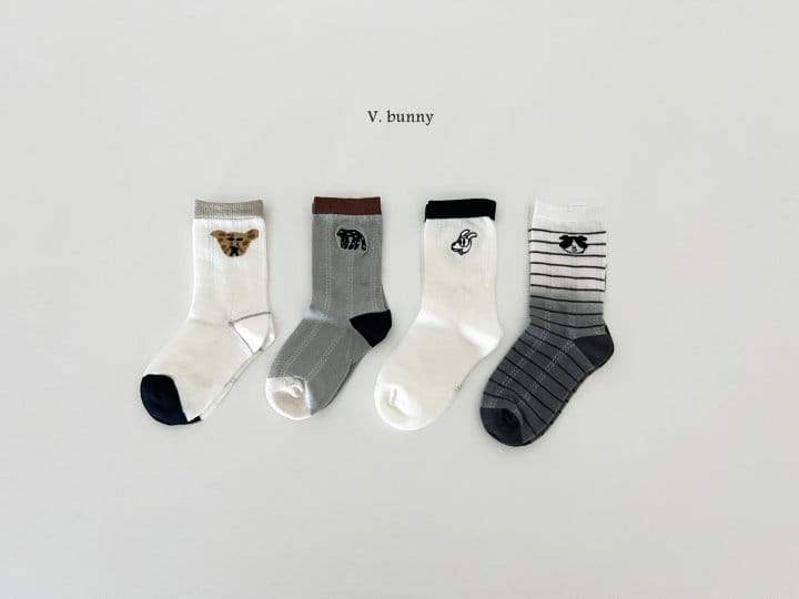 V Bunny - Korean Children Fashion - #todddlerfashion - Tiger Socks Set