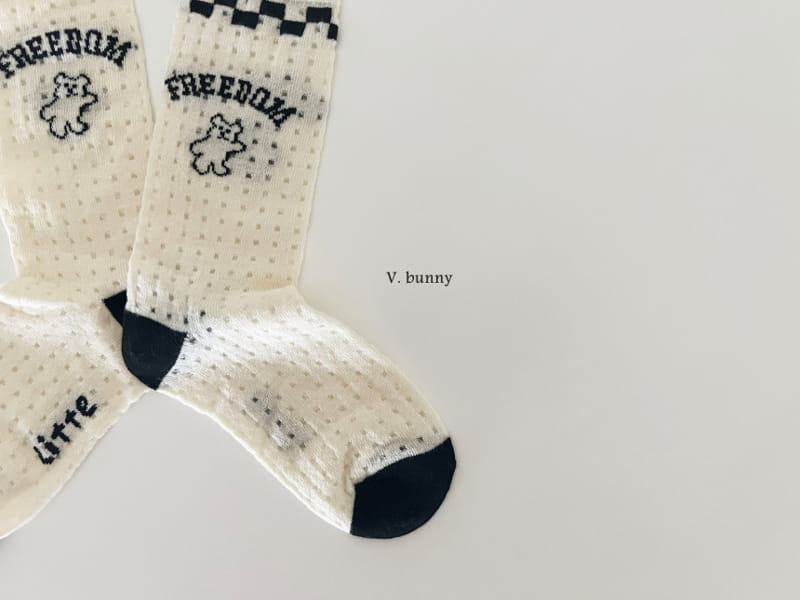 V Bunny - Korean Children Fashion - #toddlerclothing - Freedom Socks Set - 10