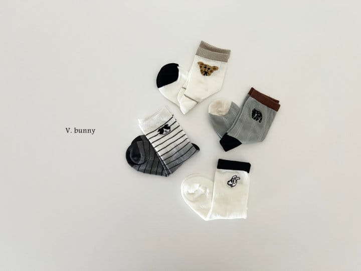 V Bunny - Korean Children Fashion - #toddlerclothing - Tiger Socks Set - 2