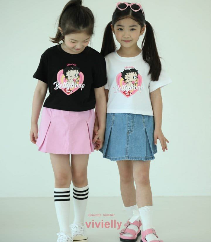 Vivielly - Korean Children Fashion - #Kfashion4kids - Mari Denim Skirt Pants - 5