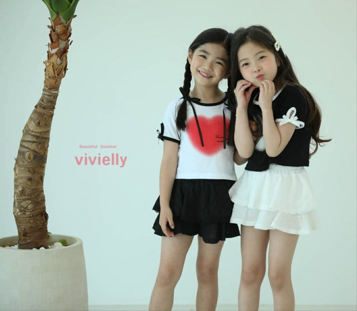 Vivielly - Korean Children Fashion - #discoveringself - Eyelet Skirt Pants - 2