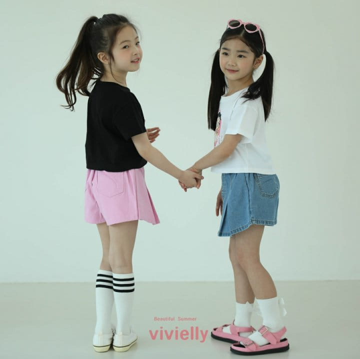 Vivielly - Korean Children Fashion - #littlefashionista - Mari Denim Skirt Pants - 6