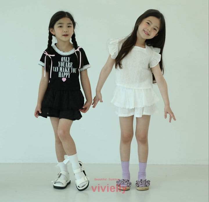 Vivielly - Korean Children Fashion - #magicofchildhood - Eyelet Skirt Pants - 9