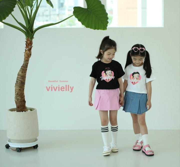 Vivielly - Korean Children Fashion - #magicofchildhood - Mari Denim Skirt Pants - 7