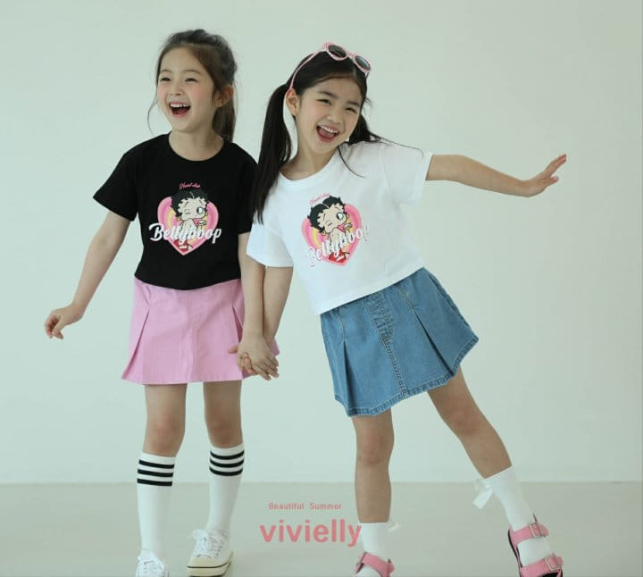 Vivielly - Korean Children Fashion - #minifashionista - Mari Denim Skirt Pants - 8