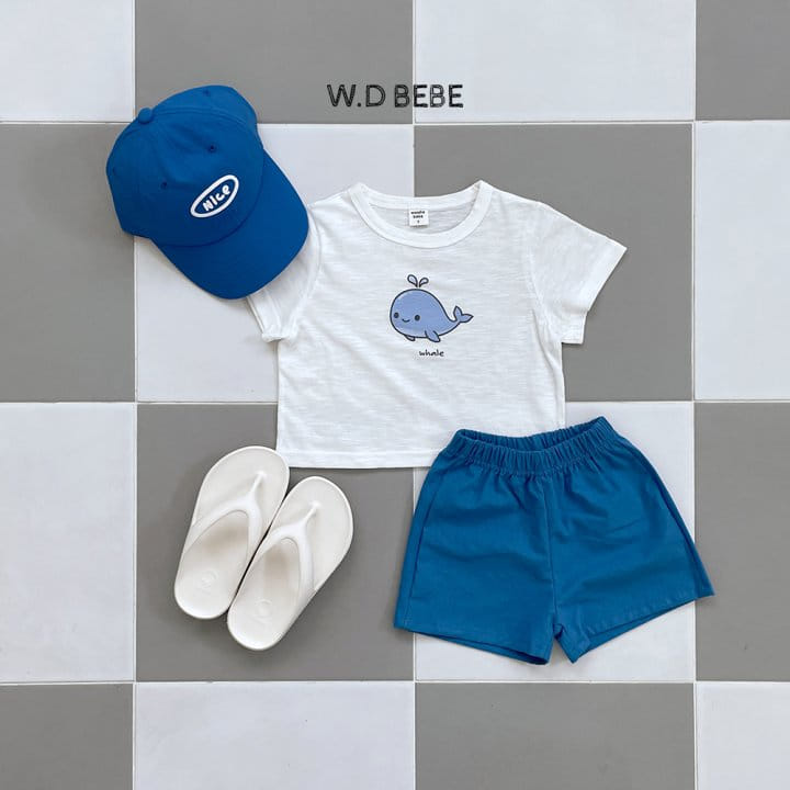 Woodie - Korean Children Fashion - #fashionkids - 24 Summer Whale Top Bottom Set - 2
