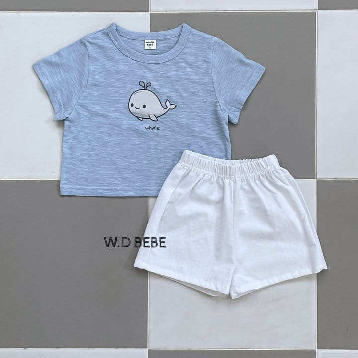 Woodie - Korean Children Fashion - #magicofchildhood - 24 Summer Whale Top Bottom Set - 8