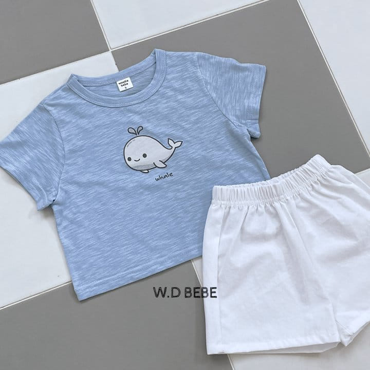 Woodie - Korean Children Fashion - #prettylittlegirls - 24 Summer Whale Top Bottom Set - 10