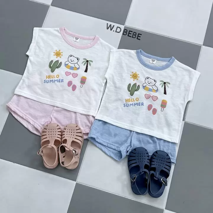 Woodie - Korean Children Fashion - #toddlerclothing - 24 Summer Top Bottom Set