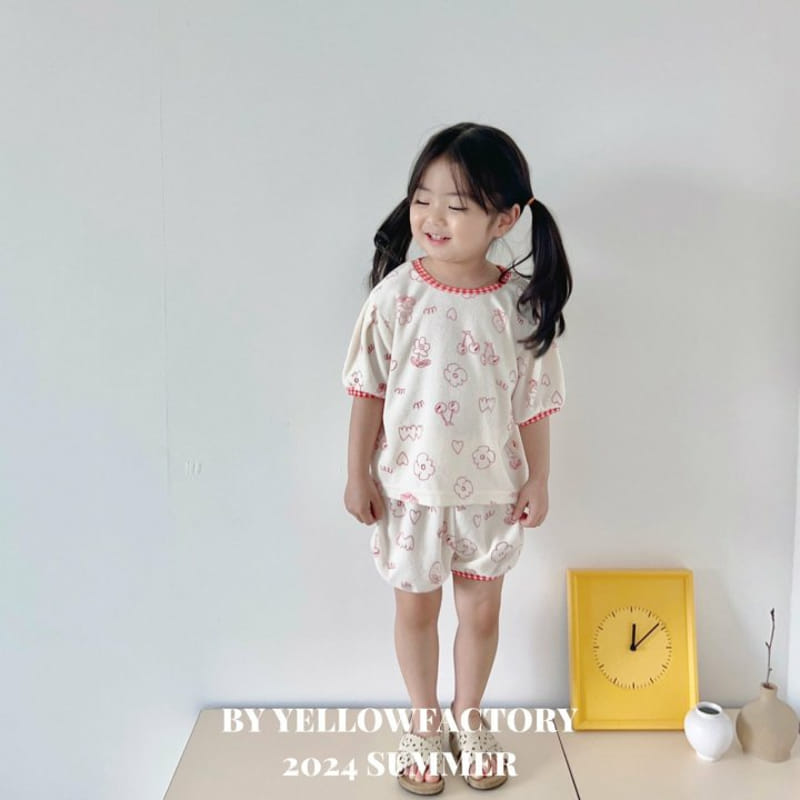 Yellow Factory - Korean Children Fashion - #childofig - Terry Top Bottom Set - 3