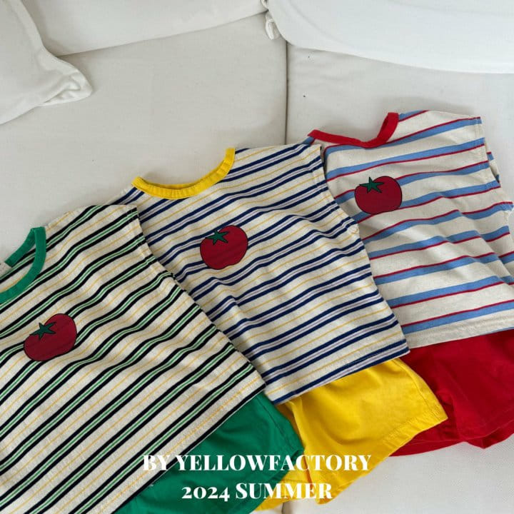 Yellow Factory - Korean Children Fashion - #kidsshorts - Tomato Top Bottom Set