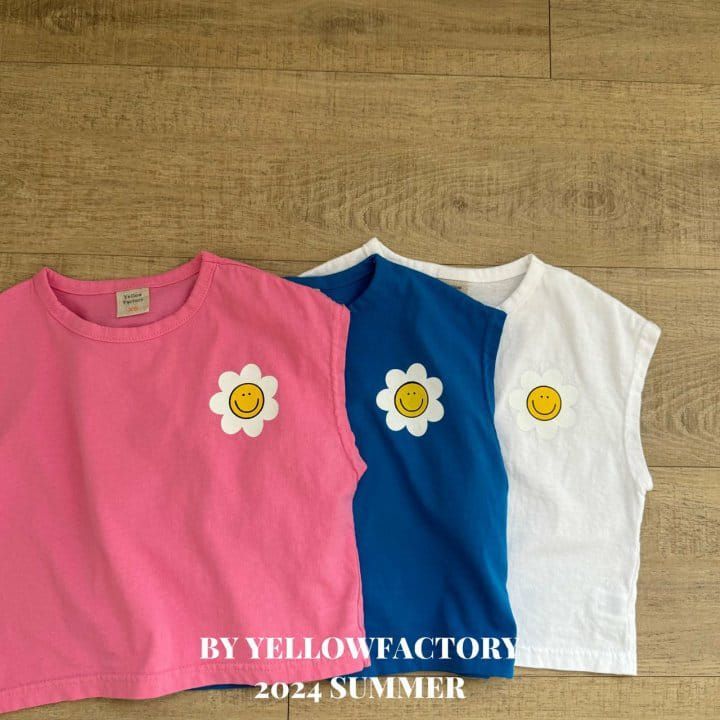 Yellow Factory - Korean Children Fashion - #kidsshorts - Smile Flower Top Bottom Set - 4