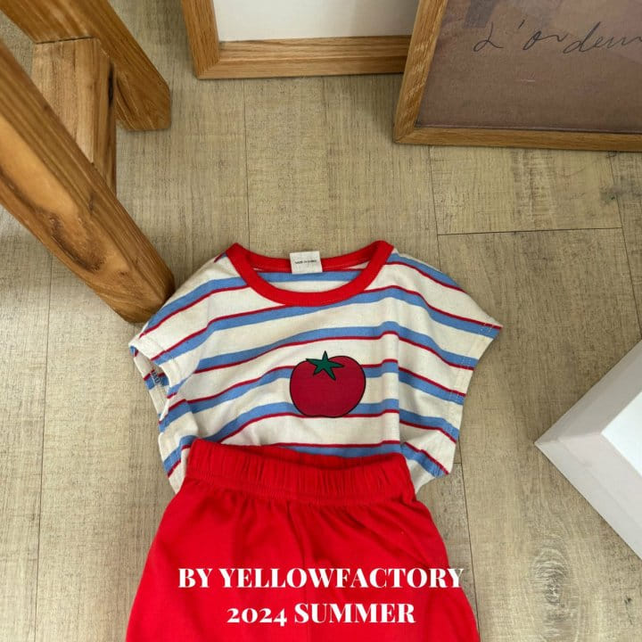 Yellow Factory - Korean Children Fashion - #kidsstore - Tomato Top Bottom Set - 2