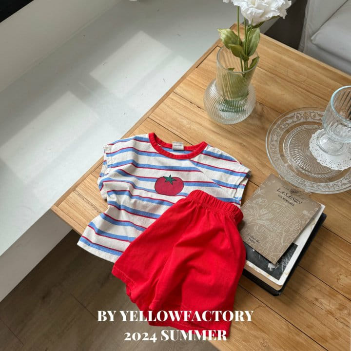 Yellow Factory - Korean Children Fashion - #littlefashionista - Tomato Top Bottom Set - 5