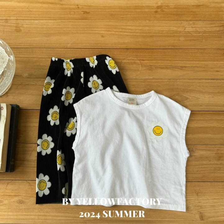 Yellow Factory - Korean Children Fashion - #magicofchildhood - Smile Flower Top Bottom Set - 8