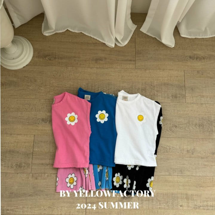 Yellow Factory - Korean Children Fashion - #minifashionista - Smile Flower Top Bottom Set - 9