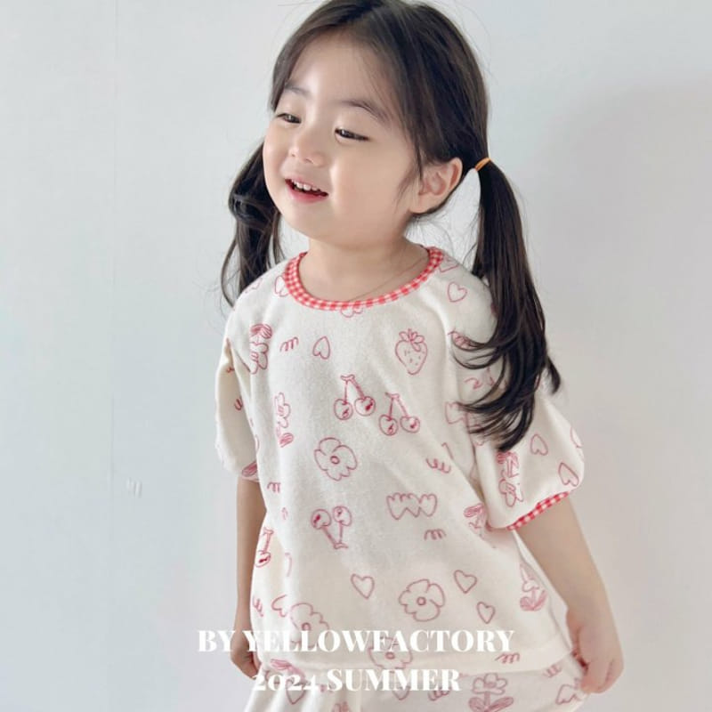 Yellow Factory - Korean Children Fashion - #stylishchildhood - Terry Top Bottom Set - 2