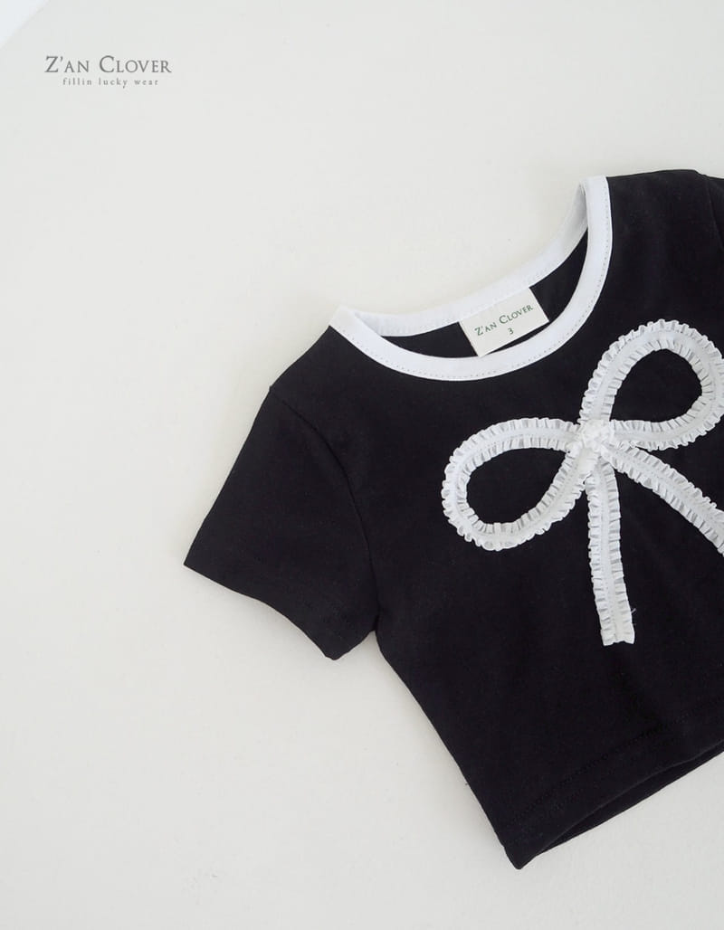 Zan Clover - Korean Children Fashion - #prettylittlegirls - Lace Ribbon Tee - 4