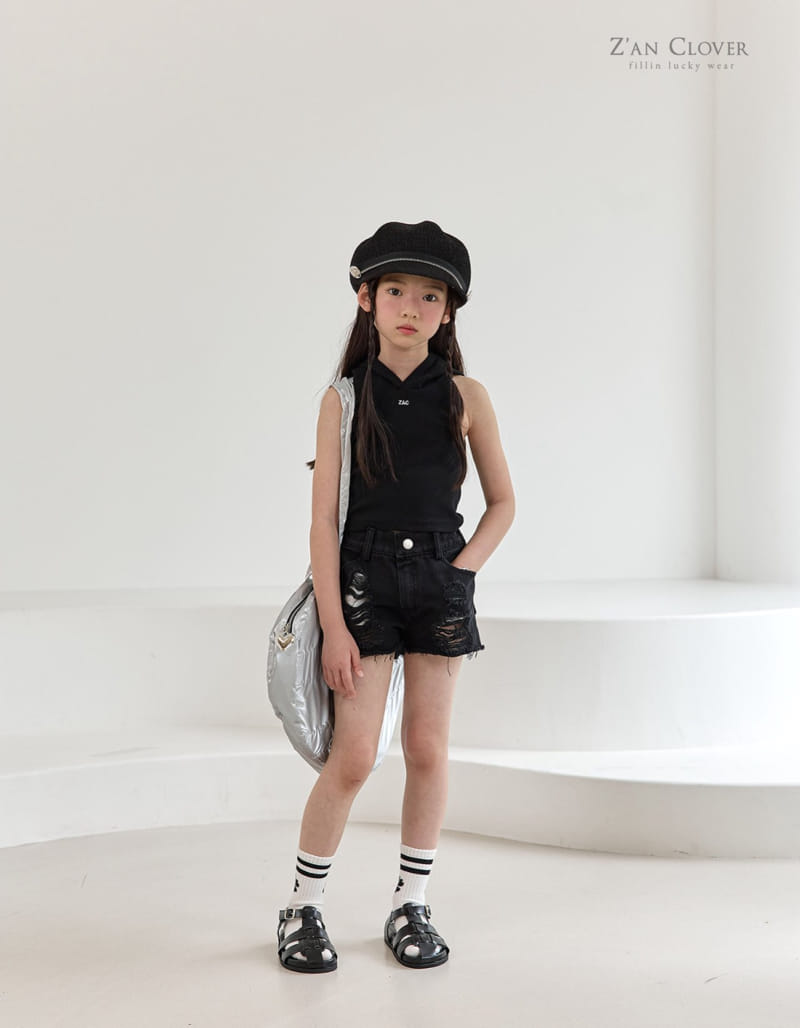 Zan Clover - Korean Children Fashion - #childofig - Denim Vintage Shorts - 10