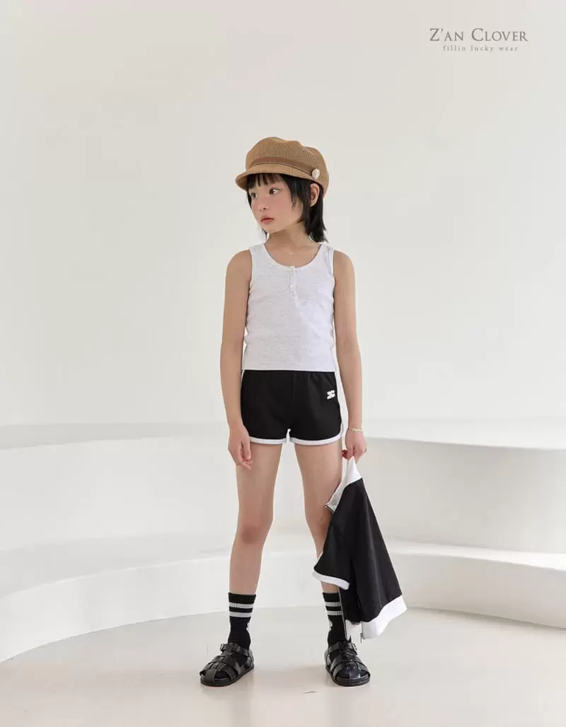 Zan Clover - Korean Children Fashion - #childofig - Button Sleeveless Tee - 5