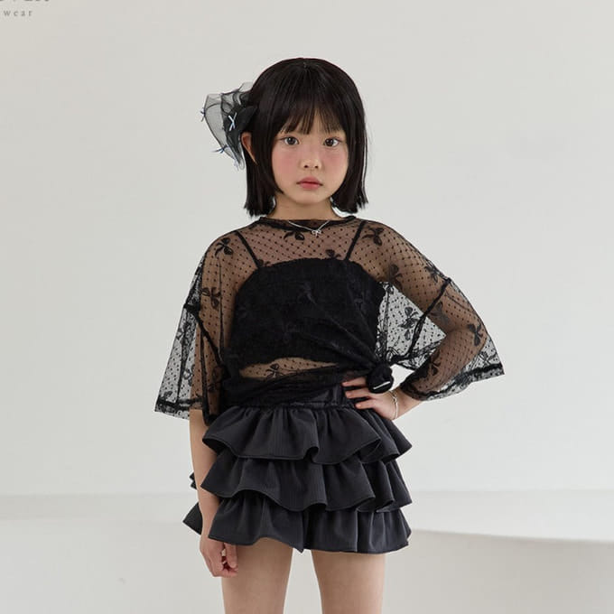 Zan Clover - Korean Children Fashion - #childrensboutique - Loose Lace Tee