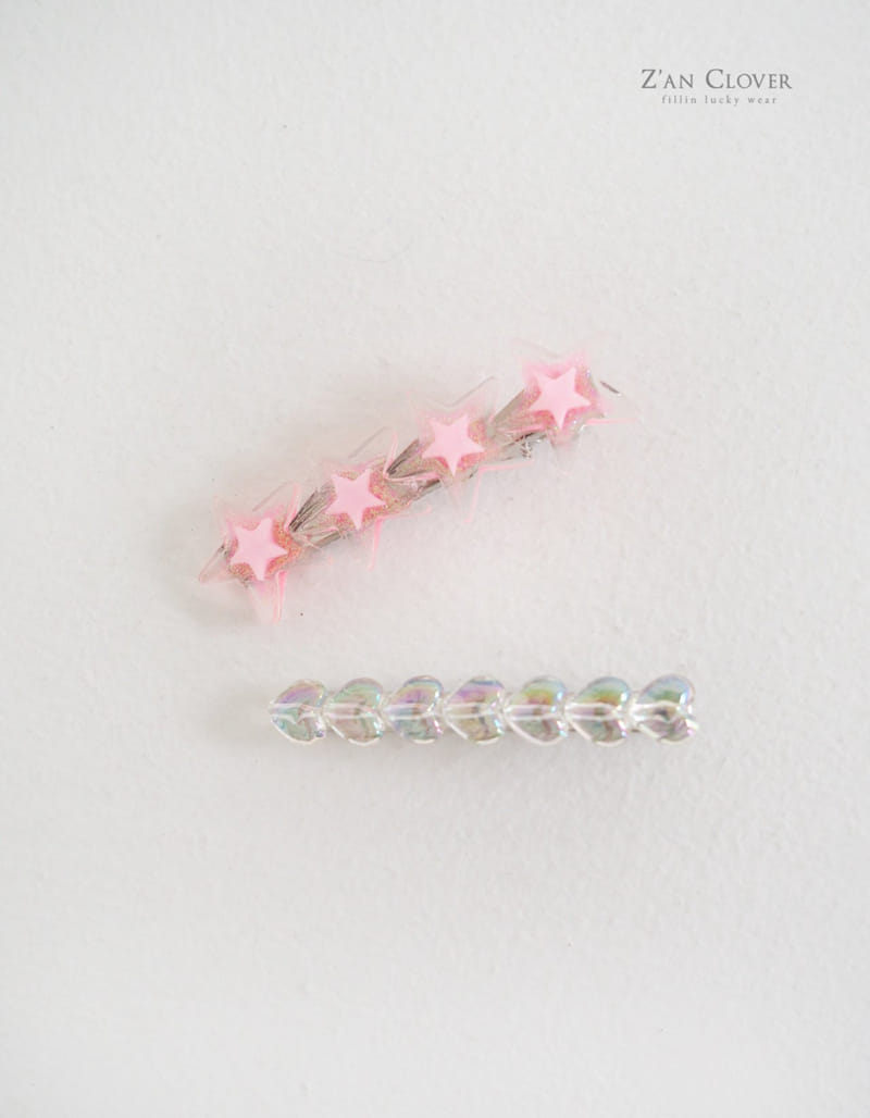 Zan Clover - Korean Children Fashion - #designkidswear - Star Heart Hair Clip - 8