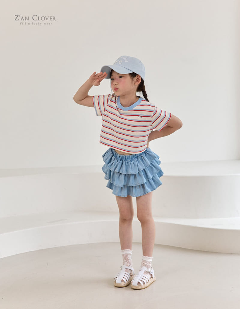 Zan Clover - Korean Children Fashion - #designkidswear - Denim Kan Kan Skirt - 9