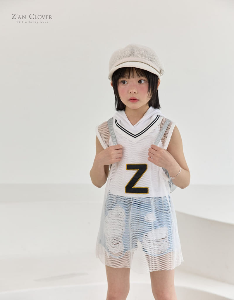 Zan Clover - Korean Children Fashion - #designkidswear - Z Mesh Sleeveless Tee - 8