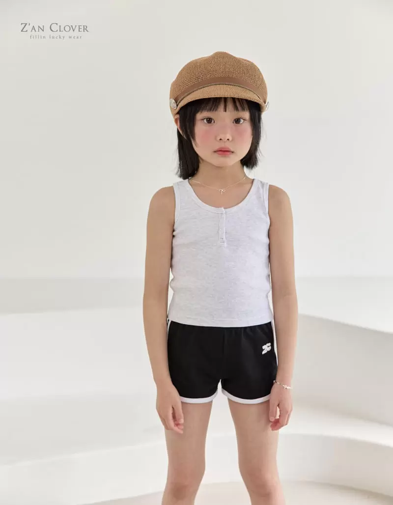 Zan Clover - Korean Children Fashion - #designkidswear - Button Sleeveless Tee - 7