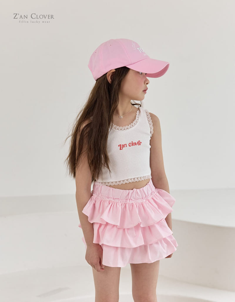 Zan Clover - Korean Children Fashion - #designkidswear - Rib Frill Top  - 6