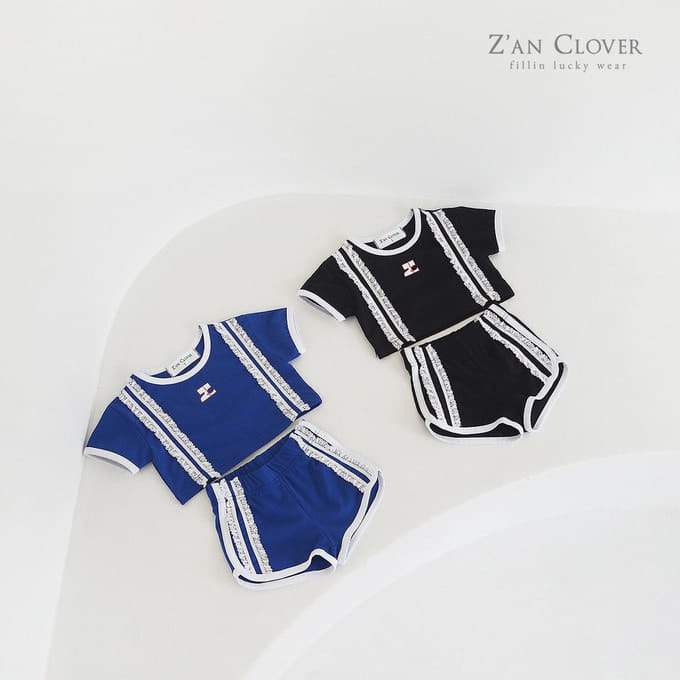 Zan Clover - Korean Children Fashion - #discoveringself - Frill Top Bottom Set