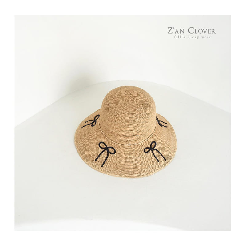 Zan Clover - Korean Children Fashion - #discoveringself - Ribbon Rapia Hat - 2