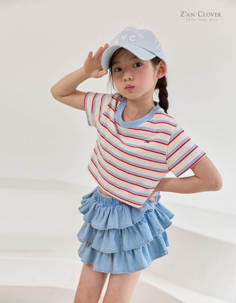 Zan Clover - Korean Children Fashion - #discoveringself - Denim Kan Kan Skirt - 10