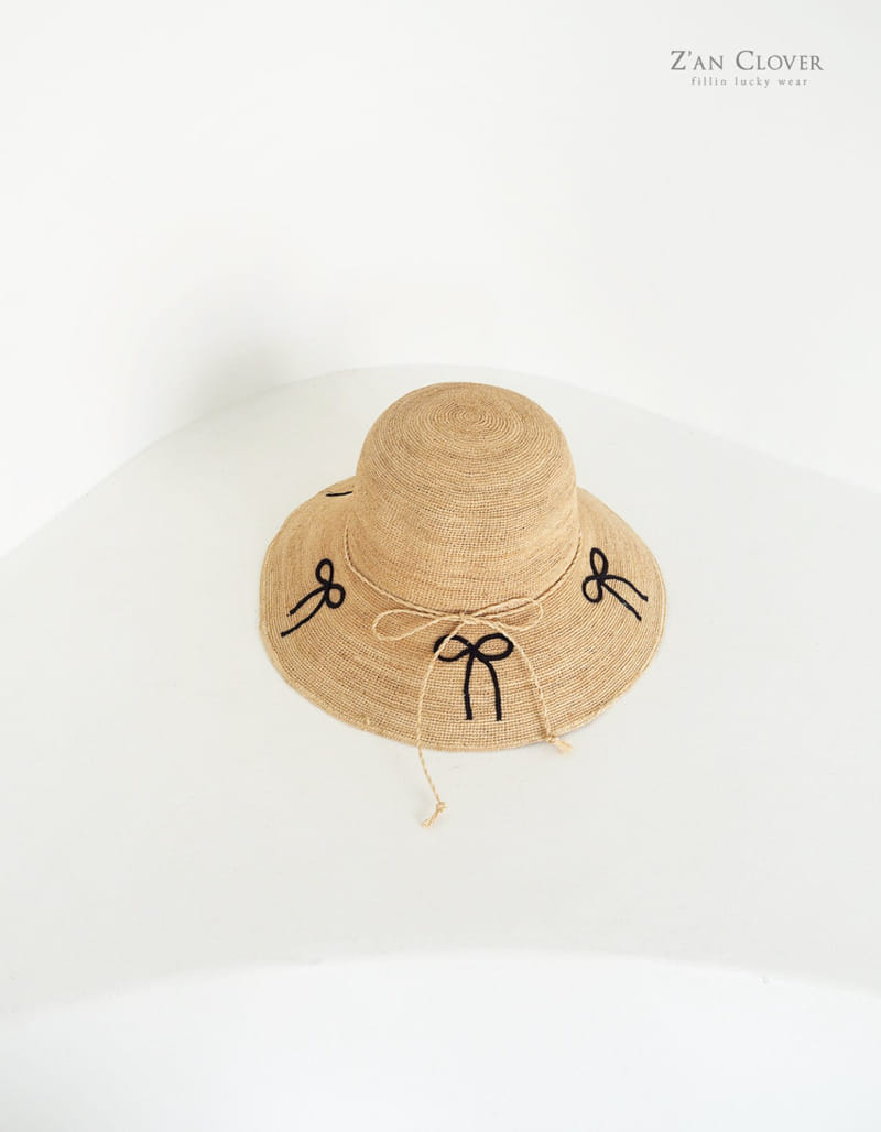 Zan Clover - Korean Children Fashion - #fashionkids - Ribbon Rapia Hat - 3