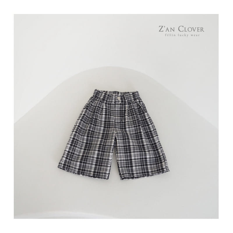 Zan Clover - Korean Children Fashion - #fashionkids - Check Bermuda Pants - 2