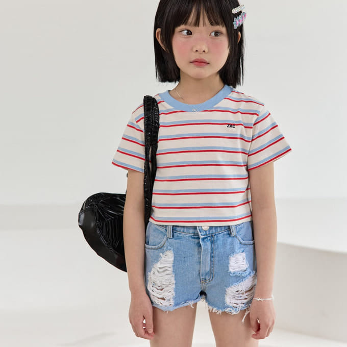 Zan Clover - Korean Children Fashion - #fashionkids - Denim Vintage Shorts