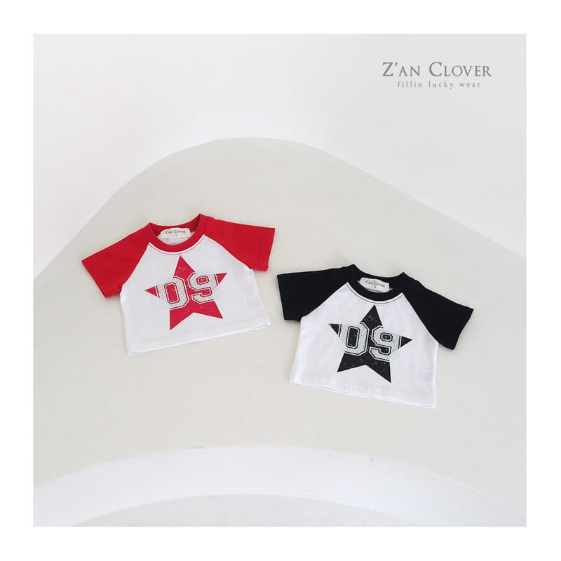 Zan Clover - Korean Children Fashion - #kidsshorts - Star Raglan Tee - 2