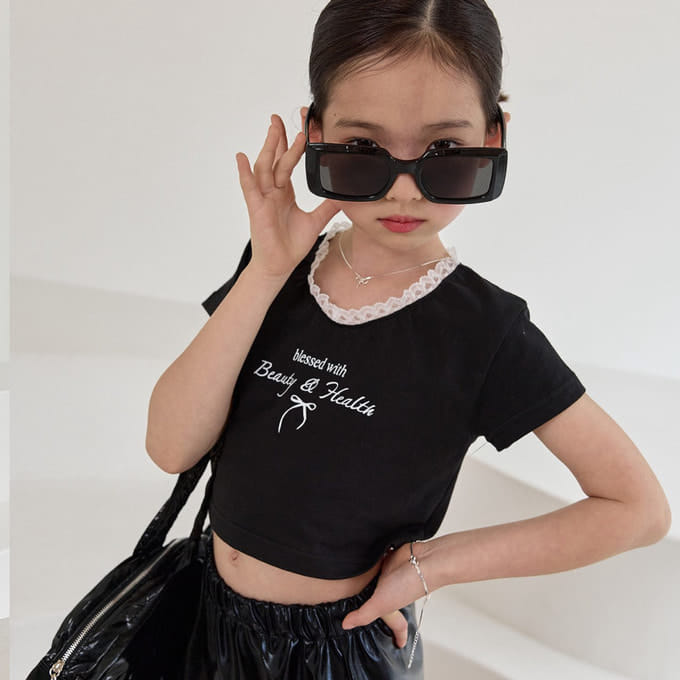 Zan Clover - Korean Children Fashion - #kidsshorts - Bless V Short Tee