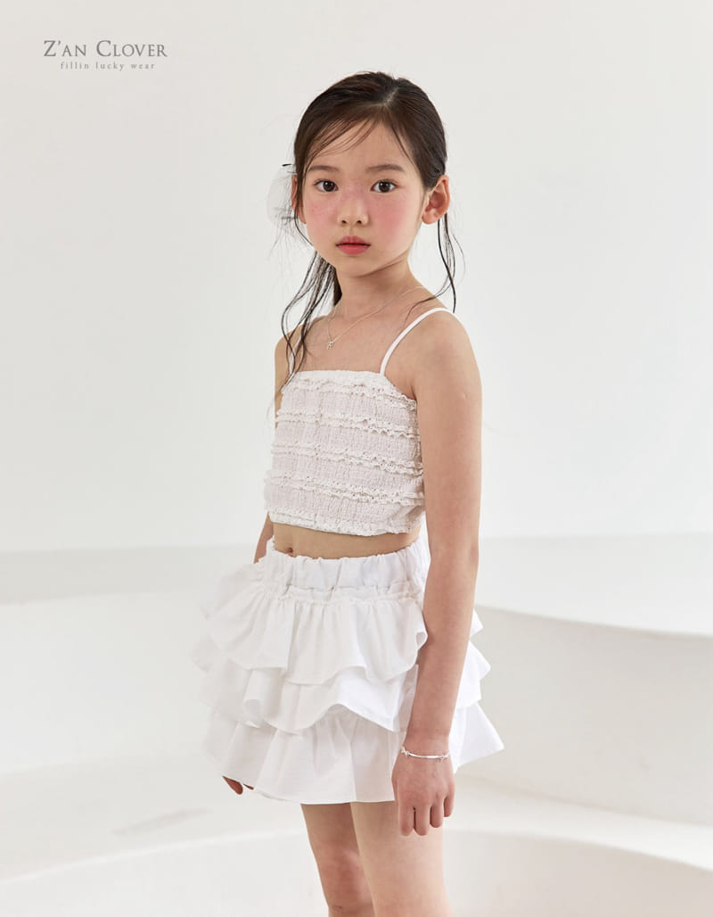 Zan Clover - Korean Children Fashion - #kidsshorts - Lace Top - 8