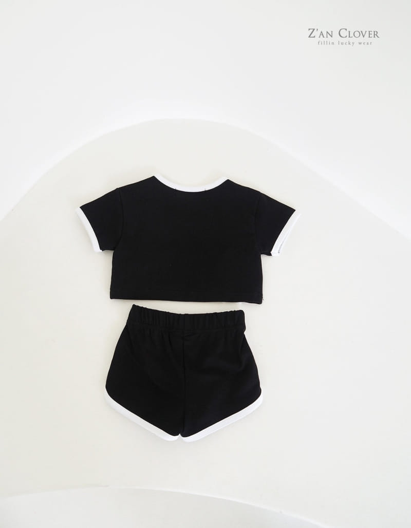 Zan Clover - Korean Children Fashion - #kidsshorts - Frill Top Bottom Set - 4