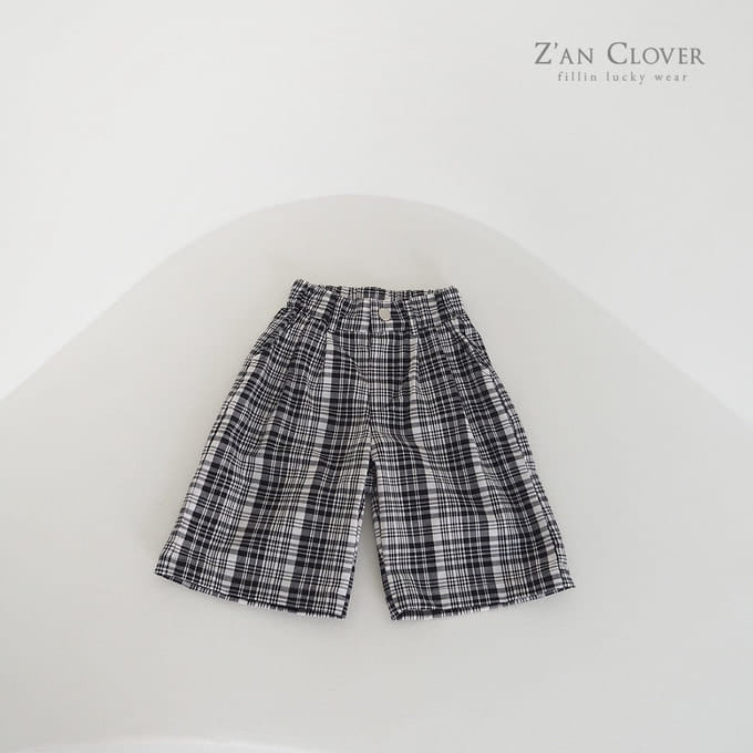 Zan Clover - Korean Children Fashion - #kidzfashiontrend - Check Bermuda Pants