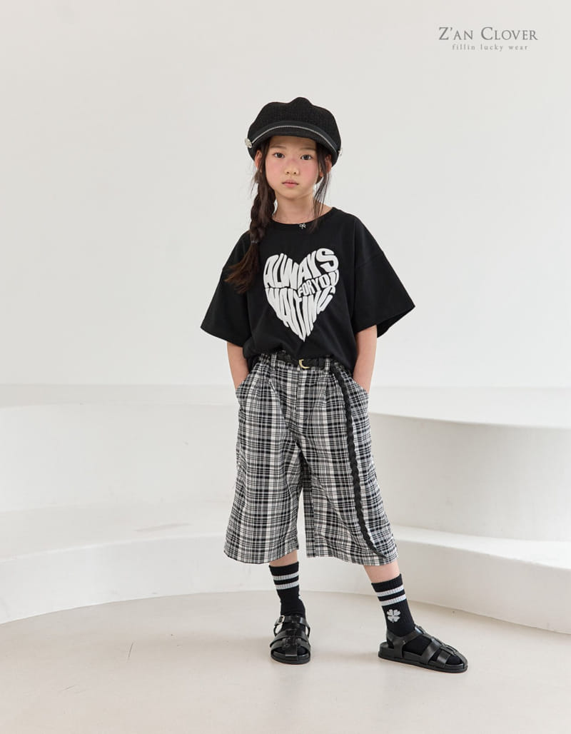 Zan Clover - Korean Children Fashion - #kidzfashiontrend - Check Bermuda Pants - 5