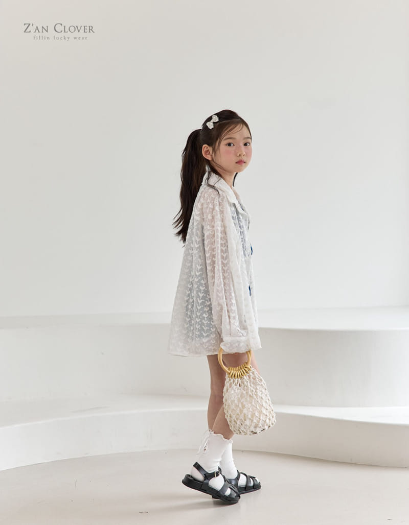 Zan Clover - Korean Children Fashion - #littlefashionista - Chiffon Heart Shirt - 10