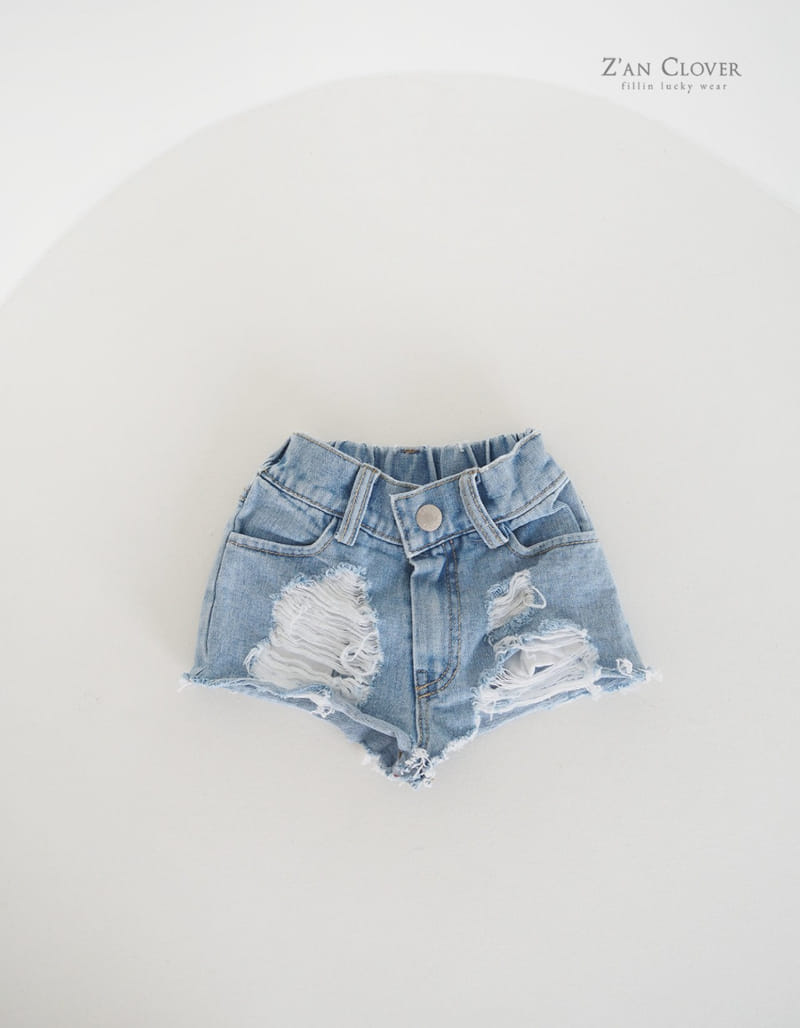 Zan Clover - Korean Children Fashion - #magicofchildhood - Denim Vintage Shorts - 3